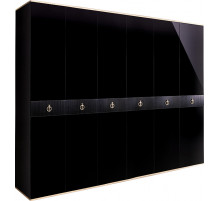 Шестистворчатый шкаф для одежды  Rimini Solo РМШ2/6 (s) (черный)